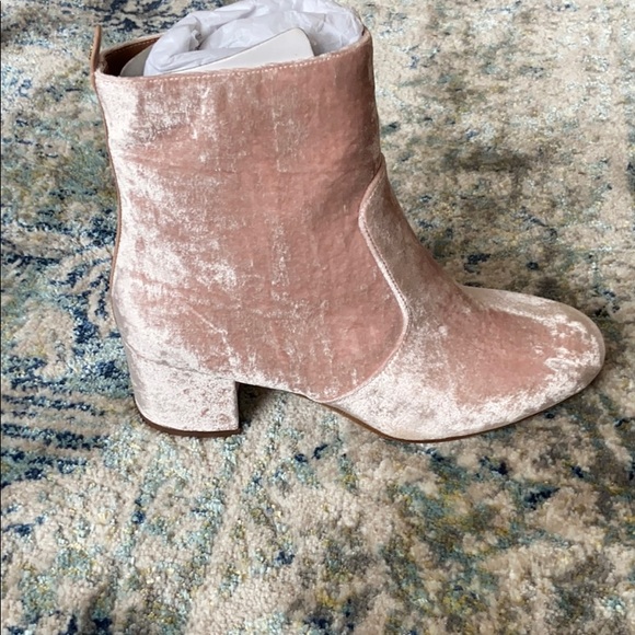 Coach Shoes - NIB Coach Juliet Pink Velvet Booties